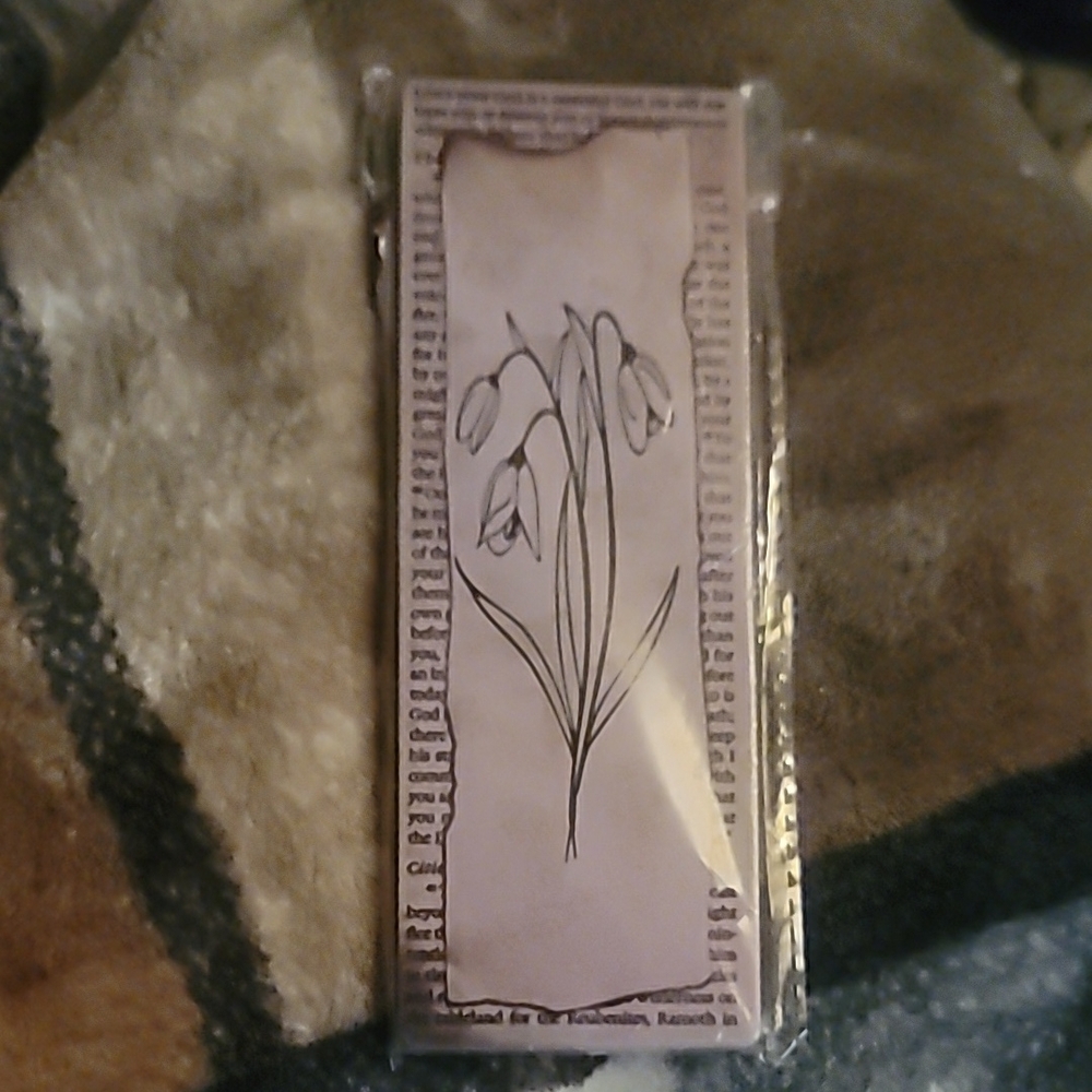 Floral Bookmark with Text Background